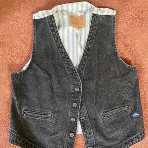 Levi Strauss Black Denim Vest